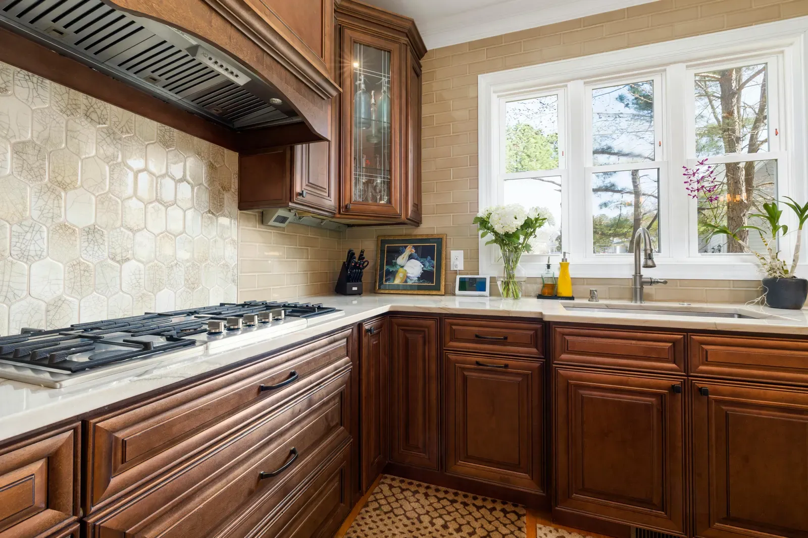 Bright, freshly cleaned residential kitchen